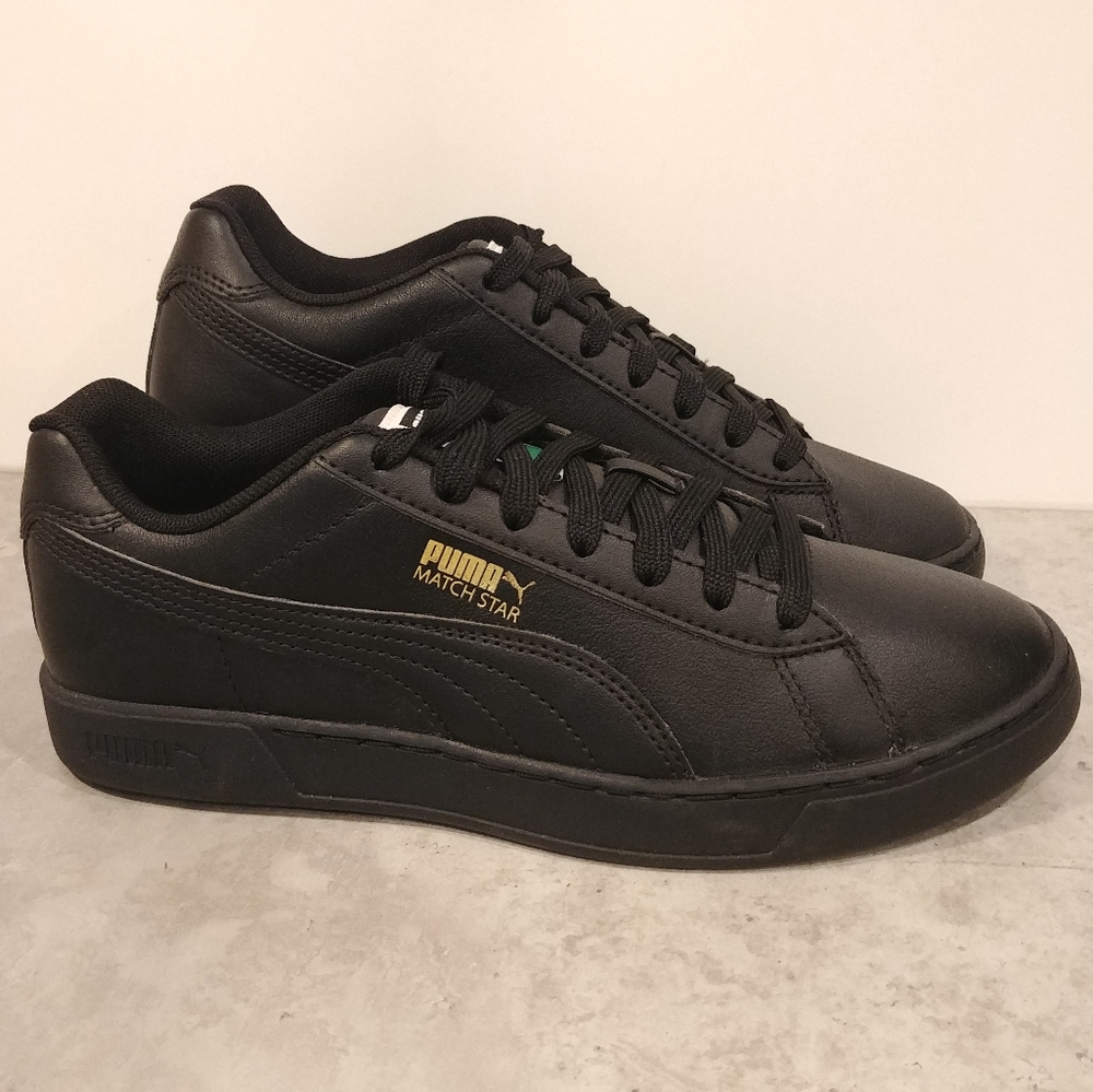 PUMA MATCH STAR Men's Size 6.5 Shoes Lace Up Sneakers 38020403 BLACK / GOLD New